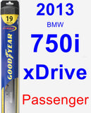 Passenger Wiper Blade for 2013 BMW 750i xDrive - Hybrid