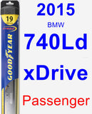 Passenger Wiper Blade for 2015 BMW 740Ld xDrive - Hybrid