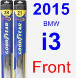 Front Wiper Blade Pack for 2015 BMW i3 - Hybrid