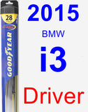 Driver Wiper Blade for 2015 BMW i3 - Hybrid