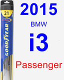 Passenger Wiper Blade for 2015 BMW i3 - Hybrid