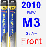 Front Wiper Blade Pack for 2010 BMW M3 - Hybrid