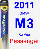 Passenger Wiper Blade for 2011 BMW M3 - Hybrid