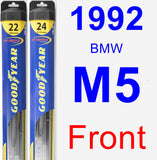 Front Wiper Blade Pack for 1992 BMW M5 - Hybrid