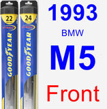 Front Wiper Blade Pack for 1993 BMW M5 - Hybrid