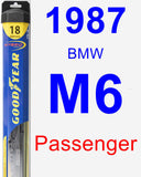 Passenger Wiper Blade for 1987 BMW M6 - Hybrid