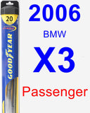 Passenger Wiper Blade for 2006 BMW X3 - Hybrid