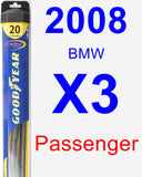 Passenger Wiper Blade for 2008 BMW X3 - Hybrid