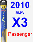 Passenger Wiper Blade for 2010 BMW X3 - Hybrid
