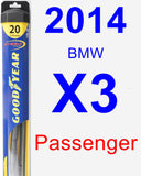 Passenger Wiper Blade for 2014 BMW X3 - Hybrid