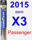 Passenger Wiper Blade for 2015 BMW X3 - Hybrid
