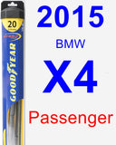 Passenger Wiper Blade for 2015 BMW X4 - Hybrid