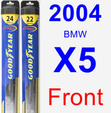Front Wiper Blade Pack for 2004 BMW X5 - Hybrid