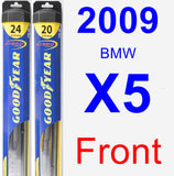 Front Wiper Blade Pack for 2009 BMW X5 - Hybrid