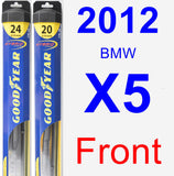 Front Wiper Blade Pack for 2012 BMW X5 - Hybrid