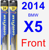 Front Wiper Blade Pack for 2014 BMW X5 - Hybrid