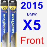 Front Wiper Blade Pack for 2015 BMW X5 - Hybrid