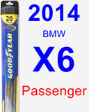 Passenger Wiper Blade for 2014 BMW X6 - Hybrid