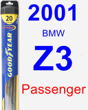 Passenger Wiper Blade for 2001 BMW Z3 - Hybrid