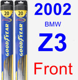 Front Wiper Blade Pack for 2002 BMW Z3 - Hybrid
