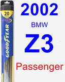 Passenger Wiper Blade for 2002 BMW Z3 - Hybrid