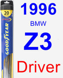 Driver Wiper Blade for 1996 BMW Z3 - Hybrid