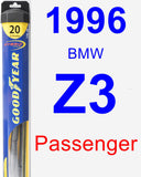 Passenger Wiper Blade for 1996 BMW Z3 - Hybrid