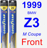 Front Wiper Blade Pack for 1999 BMW Z3 - Hybrid