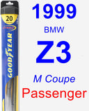 Passenger Wiper Blade for 1999 BMW Z3 - Hybrid