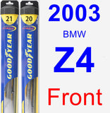 Front Wiper Blade Pack for 2003 BMW Z4 - Hybrid