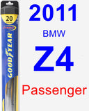 Passenger Wiper Blade for 2011 BMW Z4 - Hybrid