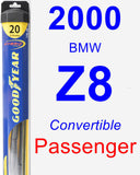 Passenger Wiper Blade for 2000 BMW Z8 - Hybrid