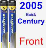 Front Wiper Blade Pack for 2005 Buick Century - Hybrid