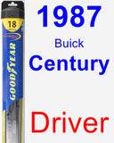 Driver Wiper Blade for 1987 Buick Century - Hybrid