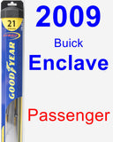 Passenger Wiper Blade for 2009 Buick Enclave - Hybrid