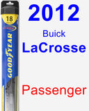 Passenger Wiper Blade for 2012 Buick LaCrosse - Hybrid
