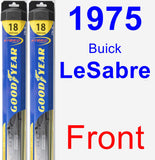 Front Wiper Blade Pack for 1975 Buick LeSabre - Hybrid