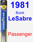 Passenger Wiper Blade for 1981 Buick LeSabre - Hybrid