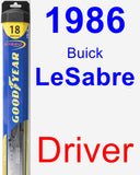 Driver Wiper Blade for 1986 Buick LeSabre - Hybrid