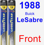 Front Wiper Blade Pack for 1988 Buick LeSabre - Hybrid