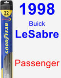 Passenger Wiper Blade for 1998 Buick LeSabre - Hybrid