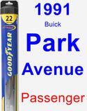 Passenger Wiper Blade for 1991 Buick Park Avenue - Hybrid