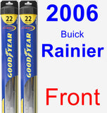 Front Wiper Blade Pack for 2006 Buick Rainier - Hybrid