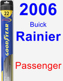 Passenger Wiper Blade for 2006 Buick Rainier - Hybrid