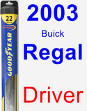 Driver Wiper Blade for 2003 Buick Regal - Hybrid