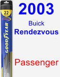 Passenger Wiper Blade for 2003 Buick Rendezvous - Hybrid