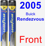 Front Wiper Blade Pack for 2005 Buick Rendezvous - Hybrid