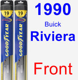 Front Wiper Blade Pack for 1990 Buick Riviera - Hybrid