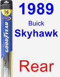 Rear Wiper Blade for 1989 Buick Skyhawk - Hybrid
