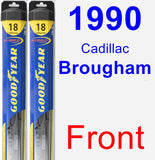 Front Wiper Blade Pack for 1990 Cadillac Brougham - Hybrid